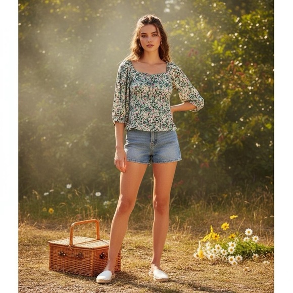 Reitmans Large Floral Off The Shoulder Blouse - Picture 1 of 6